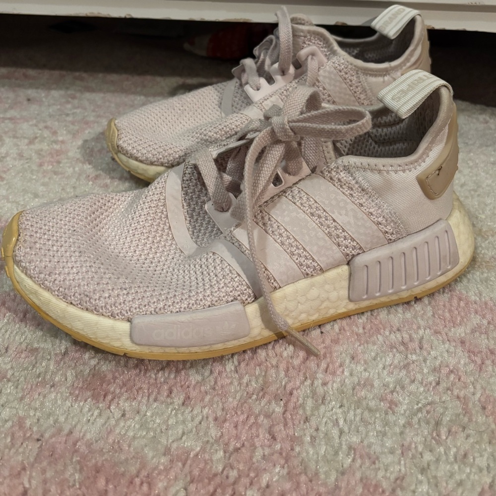 Adidas Light Pink Knit Sneakers